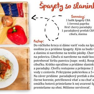 Spagety so slaninou